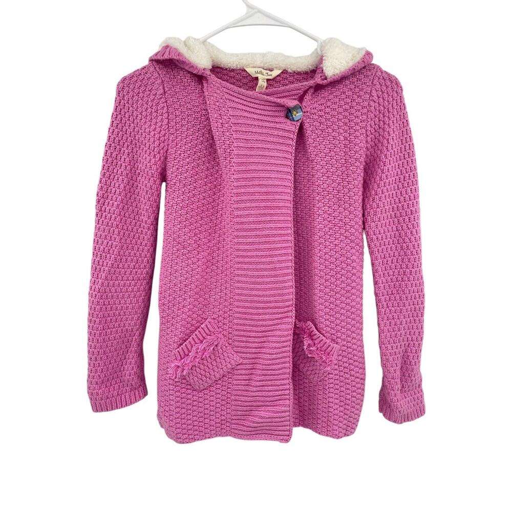 Matilda Jane size 8 Make Believe Autumn Sunset hooded Pink sweater